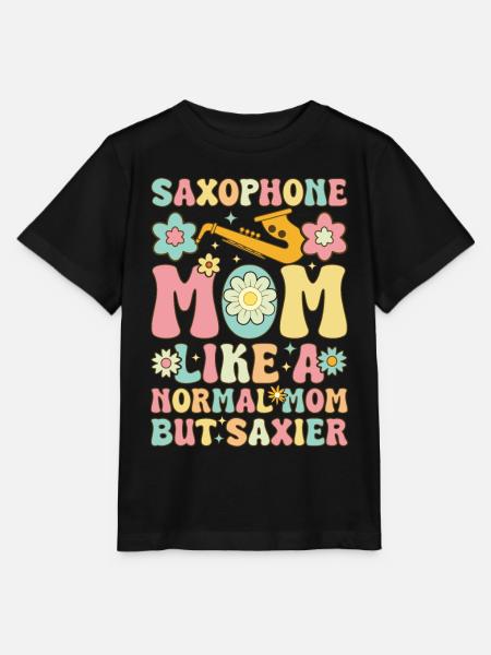 Groovy Saxophonistin - Stanley/Stella Kinder T-Shirt MINI CREATOR  - Schwarz