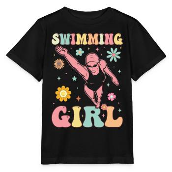 Nageur groovy - T-shirt bio MINI CREATOR Stanley/Stella Enfant - noir - Devant - Mikhail (115cm)
