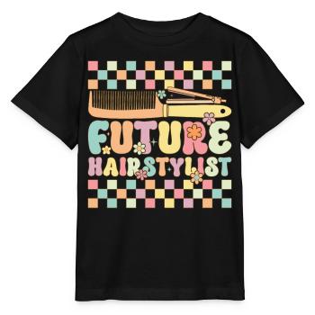 Coiffeur Groovy - T-shirt bio MINI CREATOR Stanley/Stella Enfant - noir - Devant - Mikhail (115cm)