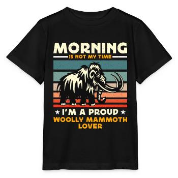Le matin de l’amant de mammouth laineux n’est pas ma préhistoire - T-shirt bio MINI CREATOR Stanley/Stella Enfant - noir - Devant - Mikhail (115cm)