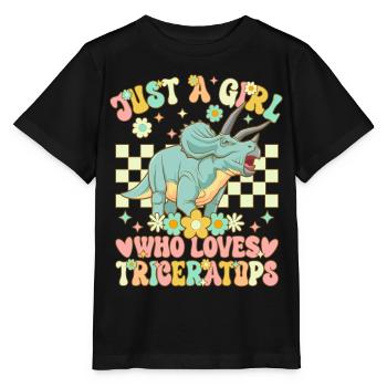 Dinosaure groovy - T-shirt bio MINI CREATOR Stanley/Stella Enfant - noir - Devant - Mikhail (115cm)