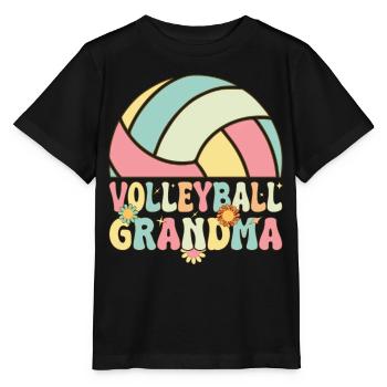 Groovy Volleyballspielerin - Stanley/Stella Kinder T-Shirt MINI CREATOR  - Schwarz - Vorne - Mikhail (115cm)