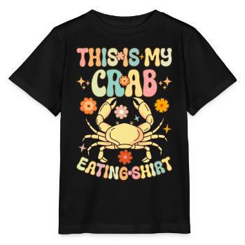Groovy Crab Lovers Seafood Lovers - Stanley/Stella MINI CREATOR Kids’ T-Shirt - black - Front - Mikhail (115cm)