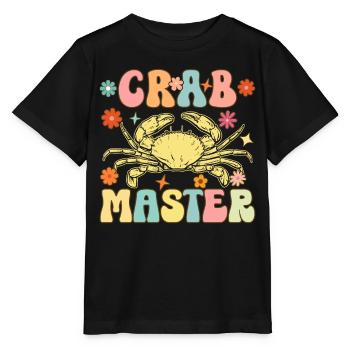 Groovy Crab Lovers Seafood Lovers - Stanley/Stella MINI CREATOR Kids’ T-Shirt - black - Front - Mikhail (115cm)