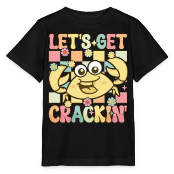 Groovy Crab Lovers Seafood Lovers - Stanley/Stella MINI CREATOR Kids’ T-Shirt - black - Front - Mikhail (115cm)