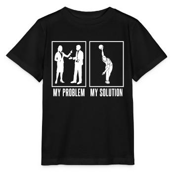 Alley Bowling Player My Problem My Pictogram Dad - Stanley/Stella MINI CREATOR Kids’ T-Shirt - black - Front - Mikhail (115cm)