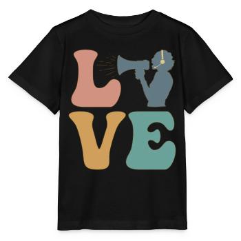 LOVE Stage Manager Musical Theater Stage Crew - Stanley/Stella MINI CREATOR Kids’ T-Shirt - black - Front - Mikhail (115cm)