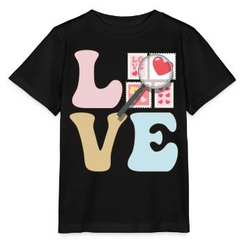 LOVE Stamp Collector Stamp Collecting - Stanley/Stella MINI CREATOR Kids’ T-Shirt - black - Front - Mikhail (115cm)