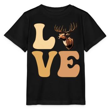 LOVE Taxidermist Taxidermie Hirschjagd - Stanley/Stella Kinder T-Shirt MINI CREATOR  - Schwarz - Vorne - Mikhail (115cm)