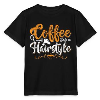 Hairstyle Coffee Before Haircutter Coffee Lover - Stanley/Stella MINI CREATOR Kids’ T-Shirt - black - Front - Mikhail (115cm)