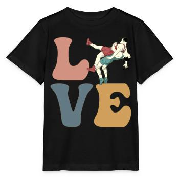 LOVE Wrestling Lutteur - T-shirt bio MINI CREATOR Stanley/Stella Enfant - noir - Devant - Mikhail (115cm)