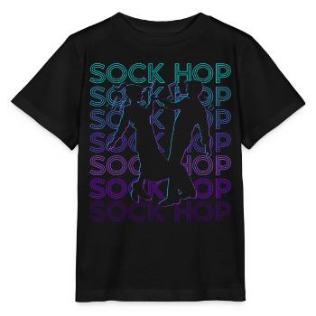 Sock Hop Dance Années 50 Rétro - T-shirt bio MINI CREATOR Stanley/Stella Enfant - noir - Devant - Mikhail (115cm)