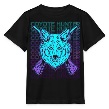 Coyote Hunting Coyote Hunter Retro - Stanley/Stella MINI CREATOR Kids’ T-Shirt - black - Front - Mikhail (115cm)