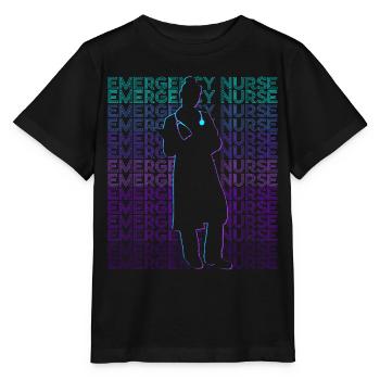 Infirmière d’urgence Infirmière d’urgence Retro - T-shirt bio MINI CREATOR Stanley/Stella Enfant - noir - Devant - Mikhail (115cm)