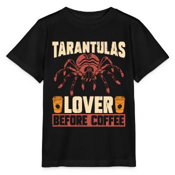 L’amant de la tarentule avant l’araignée de café L’amant du café - T-shirt bio MINI CREATOR Stanley/Stella Enfant - noir - Devant - Mikhail (115cm)