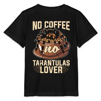 L’amant de la tarentule Pas de café Pas d’araignée L’amant du café - T-shirt bio MINI CREATOR Stanley/Stella Enfant - noir - Devant - Mikhail (115cm)