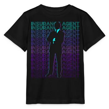 Agent d’assurance Courtier d’assurance Rétro - T-shirt bio MINI CREATOR Stanley/Stella Enfant - noir - Devant - Mikhail (115cm)