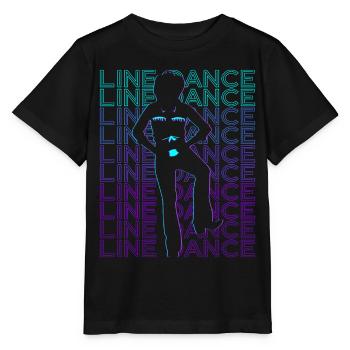 Line Dance Line Dancing Line Dancer Retro - Stanley/Stella MINI CREATOR Kids’ T-Shirt - black - Front - Mikhail (115cm)