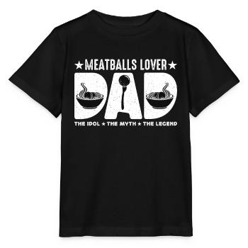 Boulettes de viande amant papa l’idole La boulette de viande italienne - T-shirt bio MINI CREATOR Stanley/Stella Enfant - noir - Devant - Mikhail (115cm)
