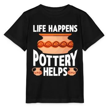 Keramikkünstler Ton Töpfern - Stanley/Stella Kinder T-Shirt MINI CREATOR  - Schwarz - Vorne - Mikhail (115cm)