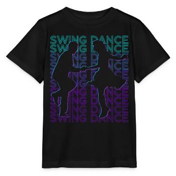Swing Dance Dancing Swing Dancer Retro - Stanley/Stella MINI CREATOR Kids’ T-Shirt - black - Front - Mikhail (115cm)