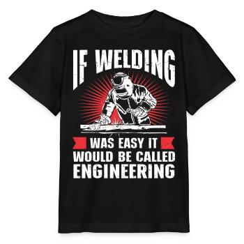Schweißer Schweißen - Stanley/Stella Kinder T-Shirt MINI CREATOR  - Schwarz - Vorne - Mikhail (115cm)