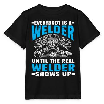 Schweißer Schweißen - Stanley/Stella Kinder T-Shirt MINI CREATOR  - Schwarz - Vorne - Mikhail (115cm)