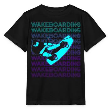 Wakeboarding Wakeboard Wakeboarder Retro - Stanley/Stella MINI CREATOR Kids’ T-Shirt - black - Front - Mikhail (115cm)