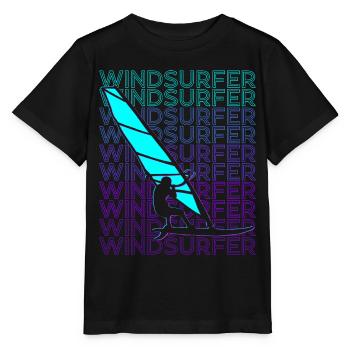 Windsurfer Windsurfing Windsurfing Retro - Stanley/Stella MINI CREATOR Kids’ T-Shirt - black - Front - Mikhail (115cm)