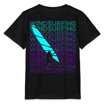 Windsurfing Windsurfer Windsurfing Retro - Stanley/Stella MINI CREATOR Kids’ T-Shirt - black - Front - Mikhail (115cm)