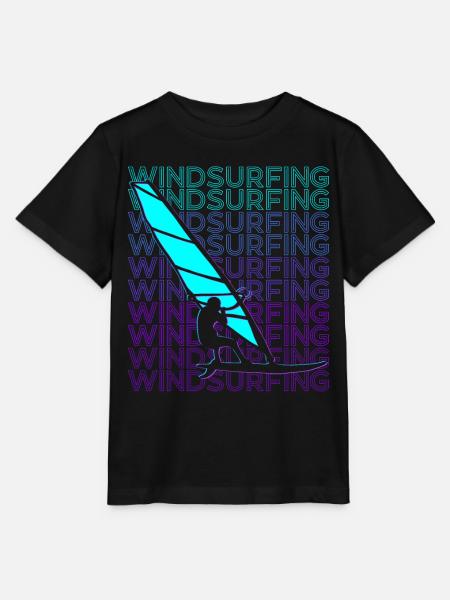 Windsurfen Windsurfer Windsurfen Retro - Stanley/Stella Kinder T-Shirt MINI CREATOR - Schwarz