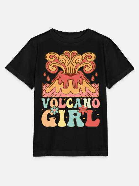 Vulkan-Mädchen Lava Geologin - Stanley/Stella Kinder T-Shirt MINI CREATOR - Schwarz