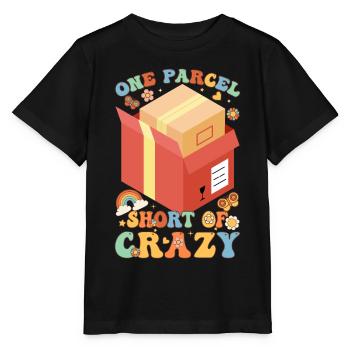 Postangestellte Postangestellte mit einem Paket ku - Stanley/Stella Kinder T-Shirt MINI CREATOR  - Schwarz - Vorne - Mikhail (115cm)
