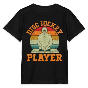 Disc Jockey Player Retro Disco Hall Disc Jockeys - T-shirt bio MINI CREATOR Stanley/Stella Enfant - noir - Devant - Mikhail (115cm)