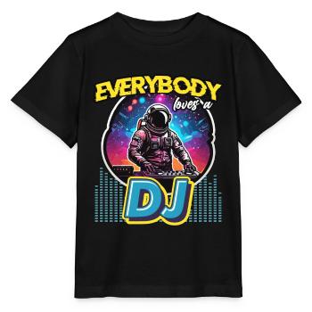 Disc Jockey Everybody Loves DJ Music Disc Jockeys - Stanley/Stella Kinder T-Shirt MINI CREATOR  - Schwarz - Vorne - Mikhail (115cm)