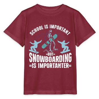 Snowboarding Art Hommes Snowboard Cooler Snowboarder - T-shirt bio MINI CREATOR Stanley/Stella Enfant - bordeaux - Devant - Kain (125cm)