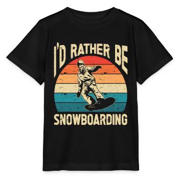 Snowboarding Art Men Snowboard Cooler Snowboarder - Stanley/Stella Kinder T-Shirt MINI CREATOR  - Schwarz - Vorne - Mikhail (115cm)