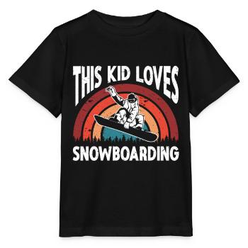 Snowboarding Art Men Snowboard Cooler Snowboarder - Stanley/Stella Kinder T-Shirt MINI CREATOR  - Schwarz - Vorne - Mikhail (115cm)