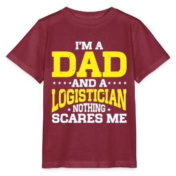 Logistician Logistics - Stanley/Stella MINI CREATOR Kids’ T-Shirt - burgundy - Front - Kain (125cm)