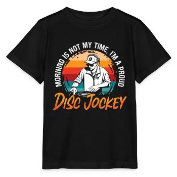 Disc Jockey Morning Is Not DJ Music Disc Jockeys - Stanley/Stella Kinder T-Shirt MINI CREATOR  - Schwarz - Vorne - Mikhail (115cm)
