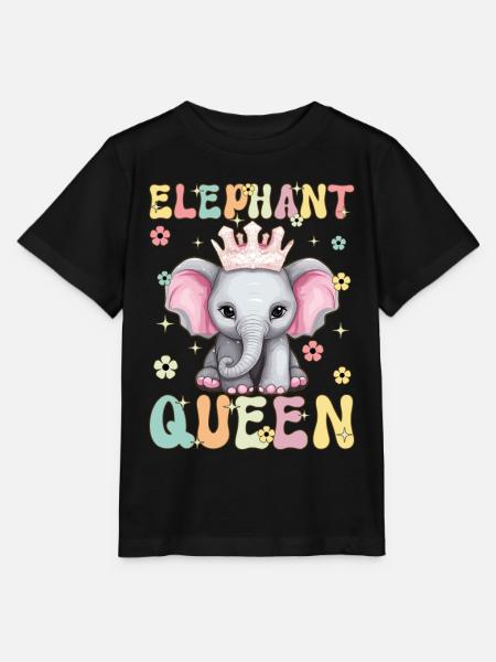 Elefantenkönigin Groovy Elephant Mom - Stanley/Stella Kinder T-Shirt MINI CREATOR - Schwarz