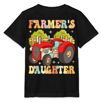 Farmer's Daughter Groovy Farming Rancher - Stanley/Stella MINI CREATOR Kids’ T-Shirt - black - Front - Mikhail (115cm)
