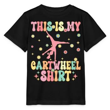 C’est ma chemise de roue de charrette Groovy gymnastique Turner - T-shirt bio MINI CREATOR Stanley/Stella Enfant - noir - Devant - Mikhail (115cm)