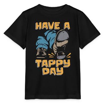 Tap Dance Have A Tappy Day Stomping Tap Dancer - Stanley/Stella Kinder T-Shirt MINI CREATOR  - Schwarz - Vorne - Mikhail (115cm)