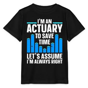 Aktuar Statistiker - Stanley/Stella Kinder T-Shirt MINI CREATOR  - Schwarz - Vorne - Mikhail (115cm)