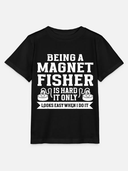 Magnetfischen - Stanley/Stella Kinder T-Shirt MINI CREATOR  - Schwarz