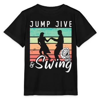 Swing Dance Jump Jive & Retro Dancing Swing Dancer - Stanley/Stella MINI CREATOR Kids’ T-Shirt - black - Front - Mikhail (115cm)