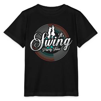 Swing Dance It's Swing Party Time Ballroom Dance - Stanley/Stella MINI CREATOR Kids’ T-Shirt - black - Front - Mikhail (115cm)
