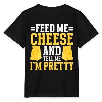 Cheese Lover Cheese - Stanley/Stella MINI CREATOR Kids’ T-Shirt - black - Front - Mikhail (115cm)
