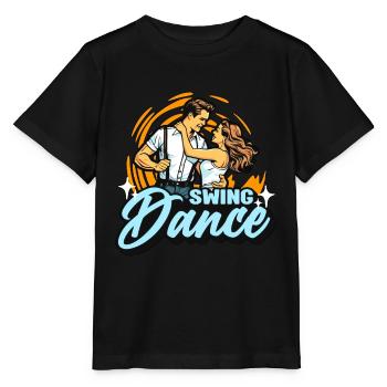 Swing Dance Lindy Hop Couple Dancing Swing Dancer - Stanley/Stella MINI CREATOR Kids’ T-Shirt - black - Front - Mikhail (115cm)